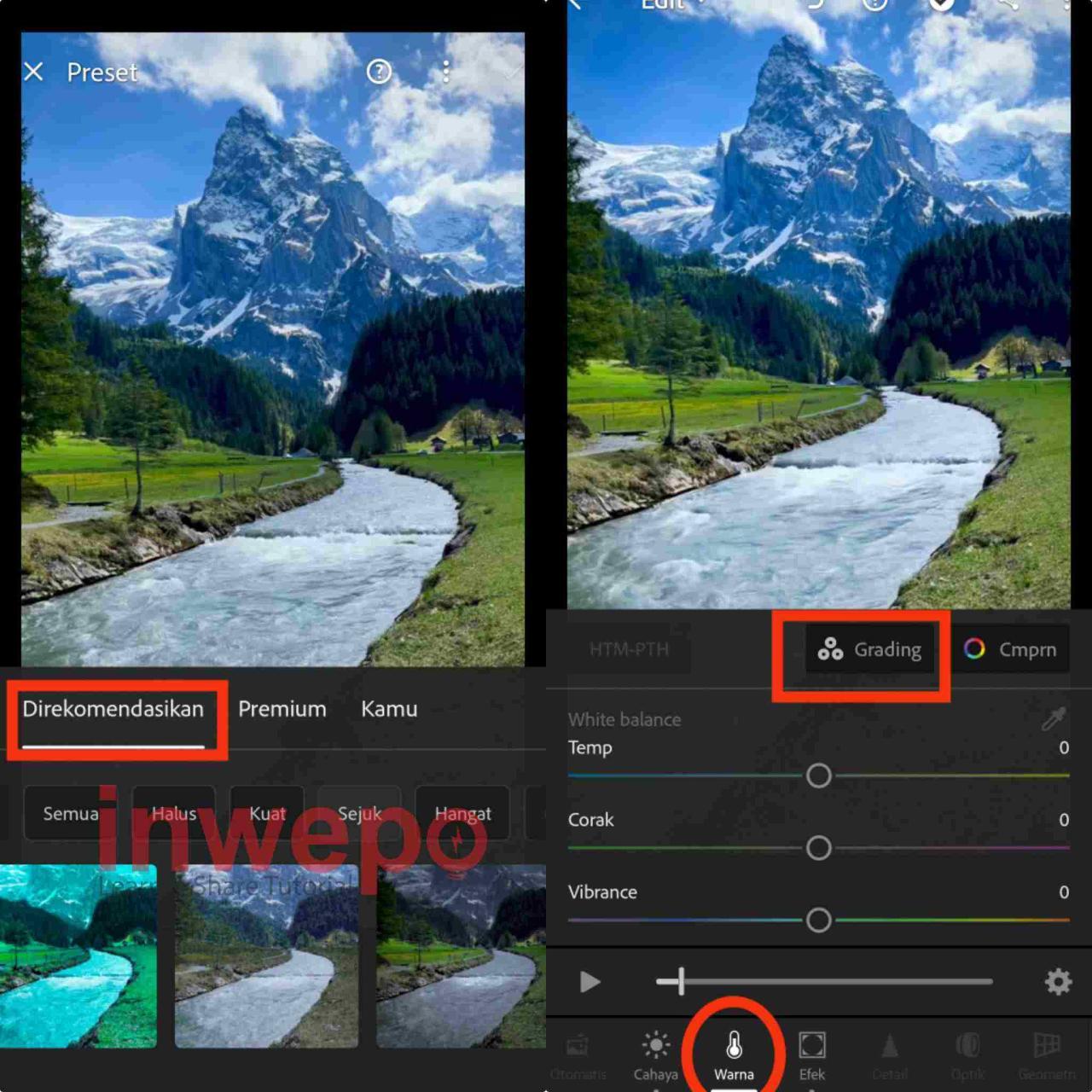 Cara Edit Video di Lightroom Mobile Inwepo